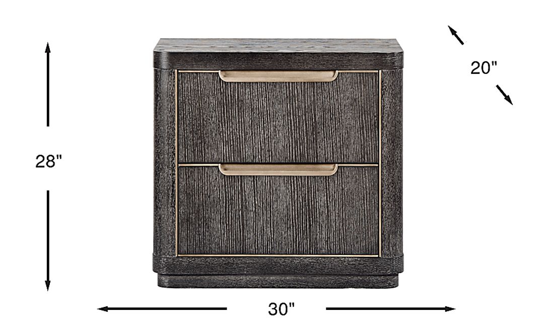 Preston Heights Gray Nightstand