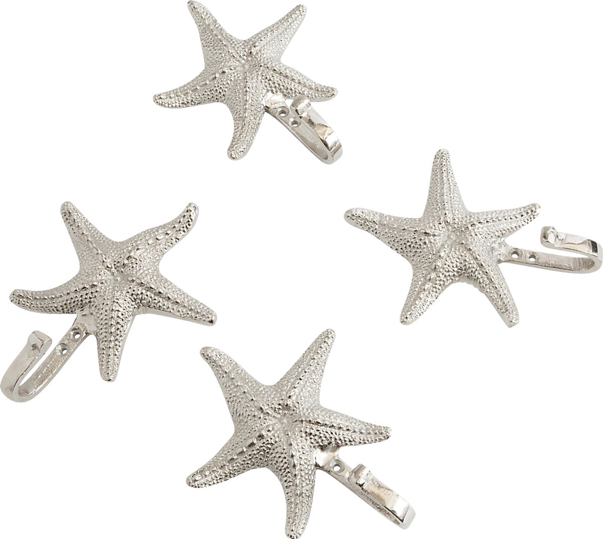 Previn Silver Gray Wall Hook, Set Of 4 Rooms to Go