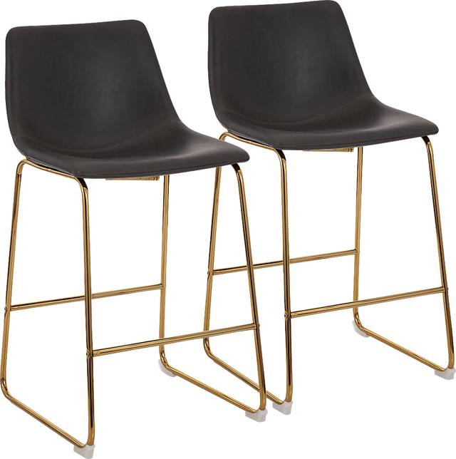 Pridemore I Gray Counter Height Stool, Set of 2 - Thumbnail - Image 1