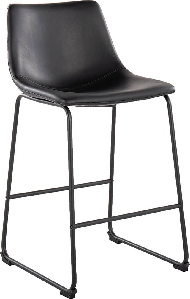 Pridemore II Black Counter Height Stool, Set of 2 - Thumbnail - Image 2