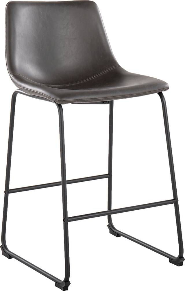Pridemore II Gray Counter Height Stool, Set of 2 - Thumbnail - Image 2