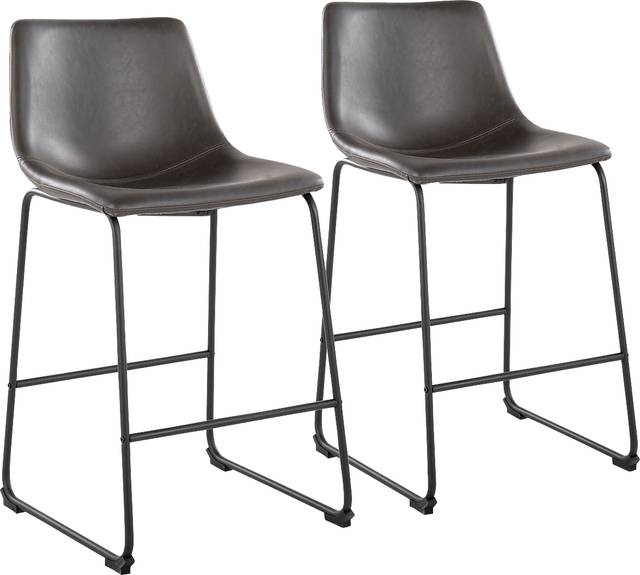 Pridemore II Gray Counter Height Stool, Set of 2 - Thumbnail - Image 1
