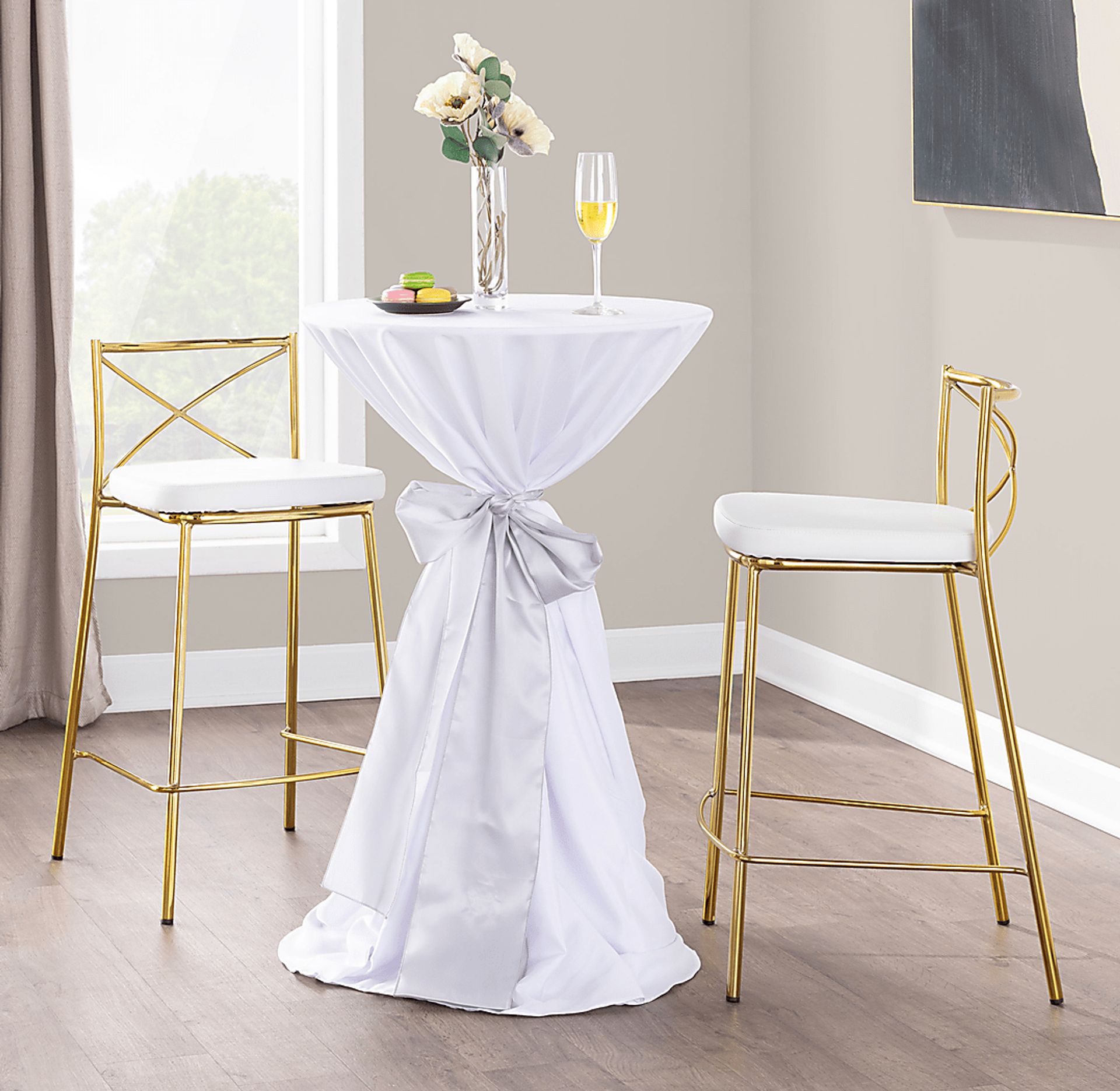 Prienwood White Counter Height Stool, Set of 2 - Image 2