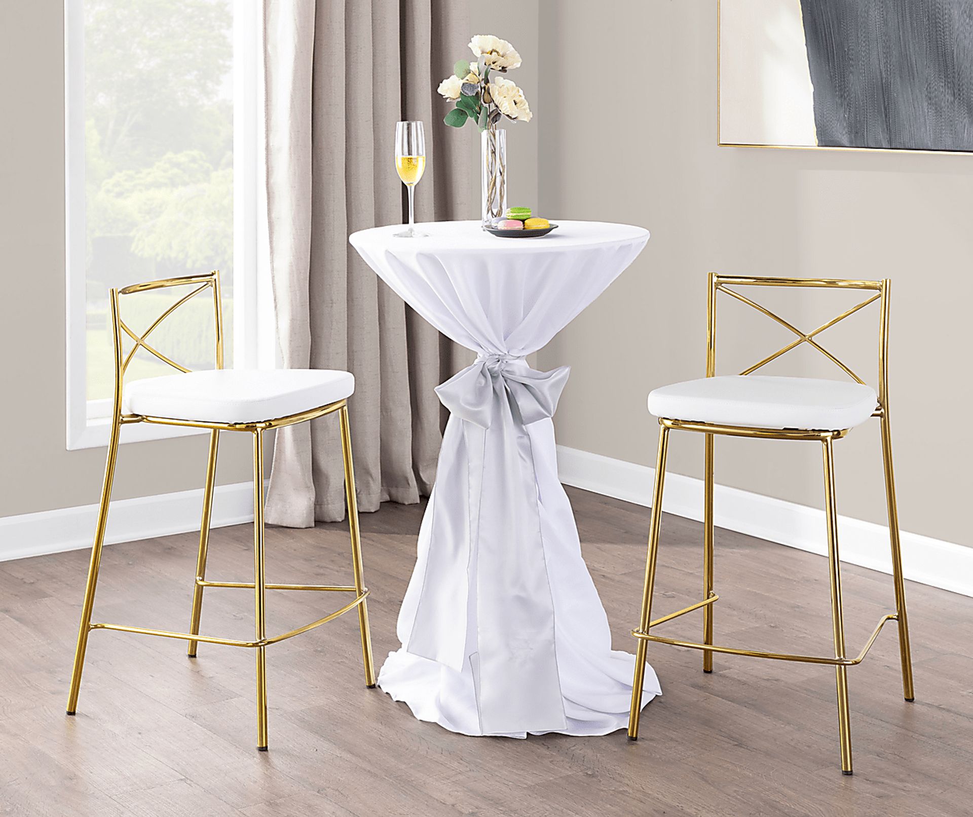 Prienwood White Counter Height Stool, Set of 2 - Image 3
