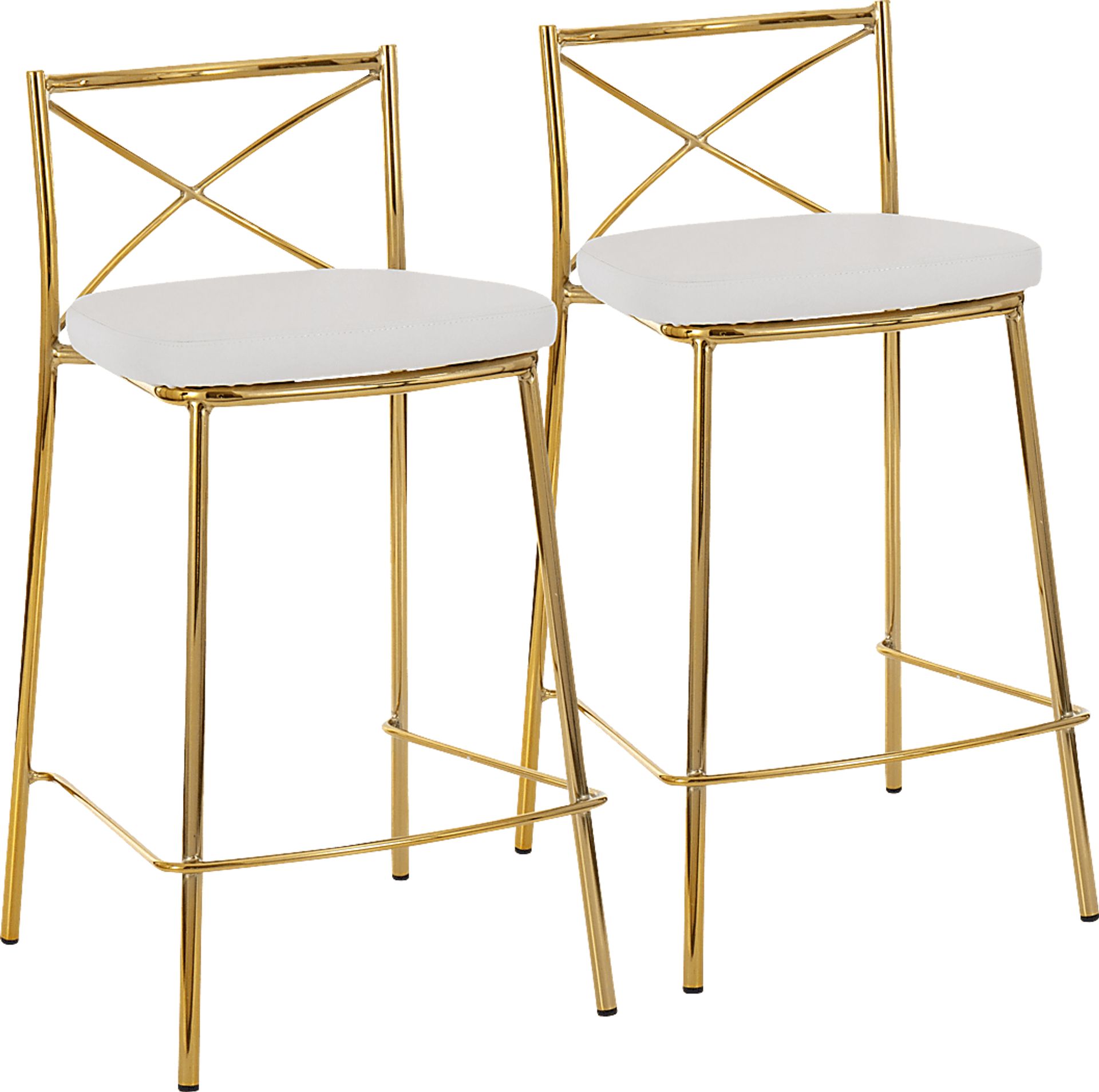 Prienwood White Counter Height Stool, Set of 2 - Image 1