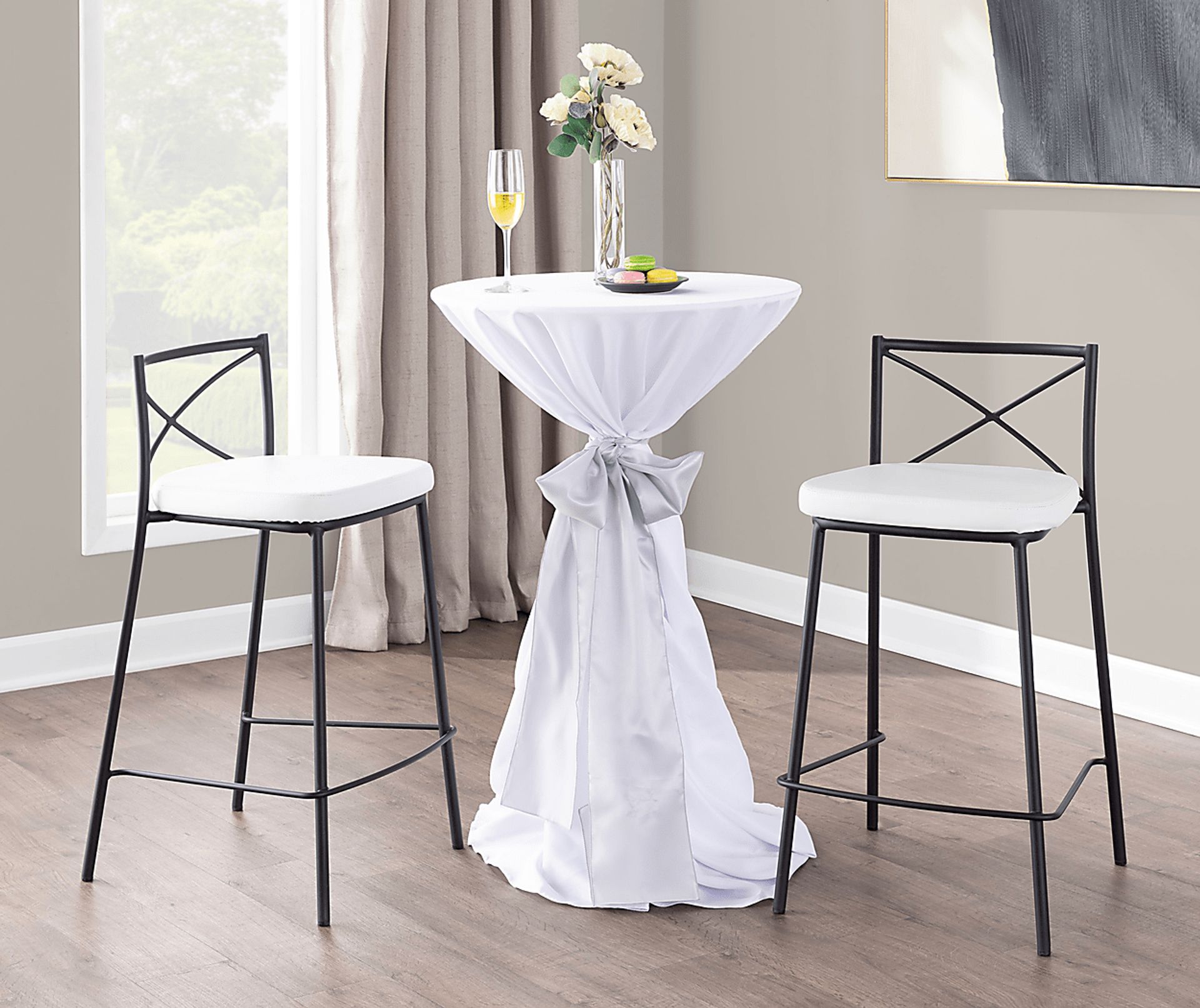 Prienwood White Counter Height Stool, Set of 2 - Image 3