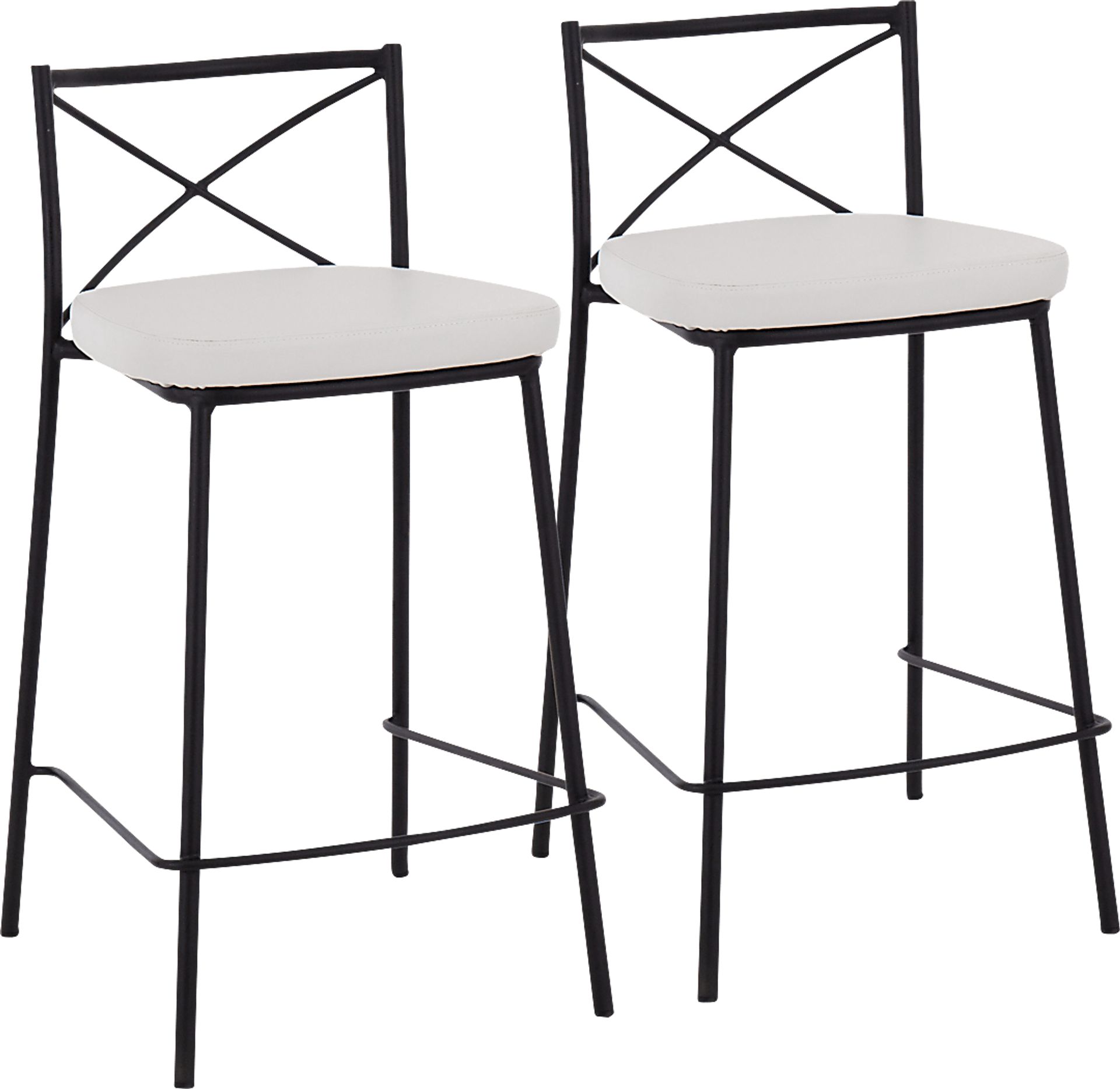 Prienwood White Counter Height Stool, Set of 2 - Image 1