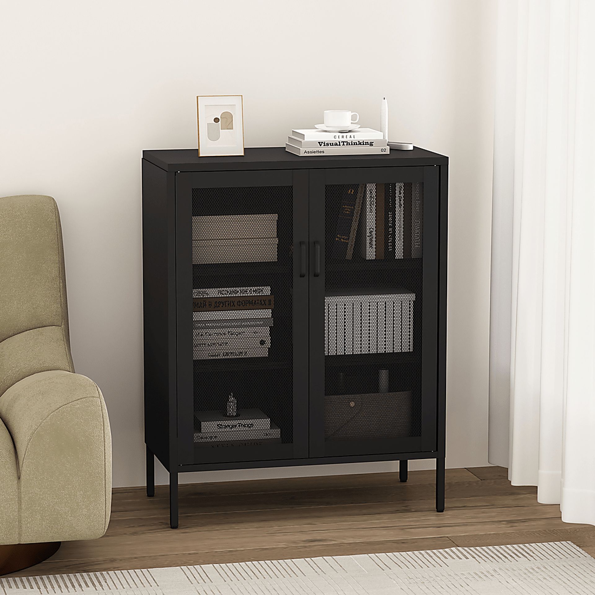 Primediany Black Accent Cabinet - Image 3