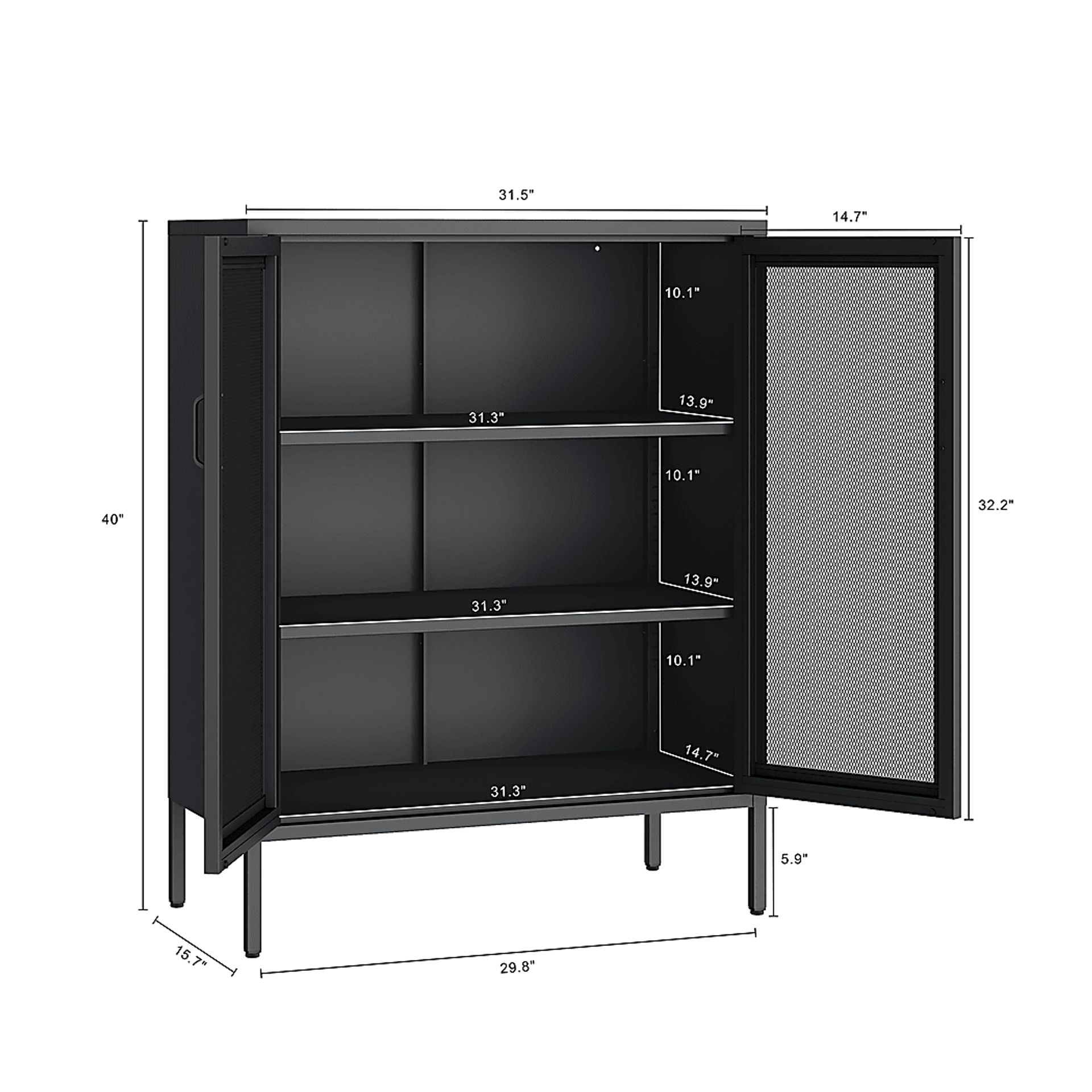 Primediany Black Accent Cabinet - Image 6