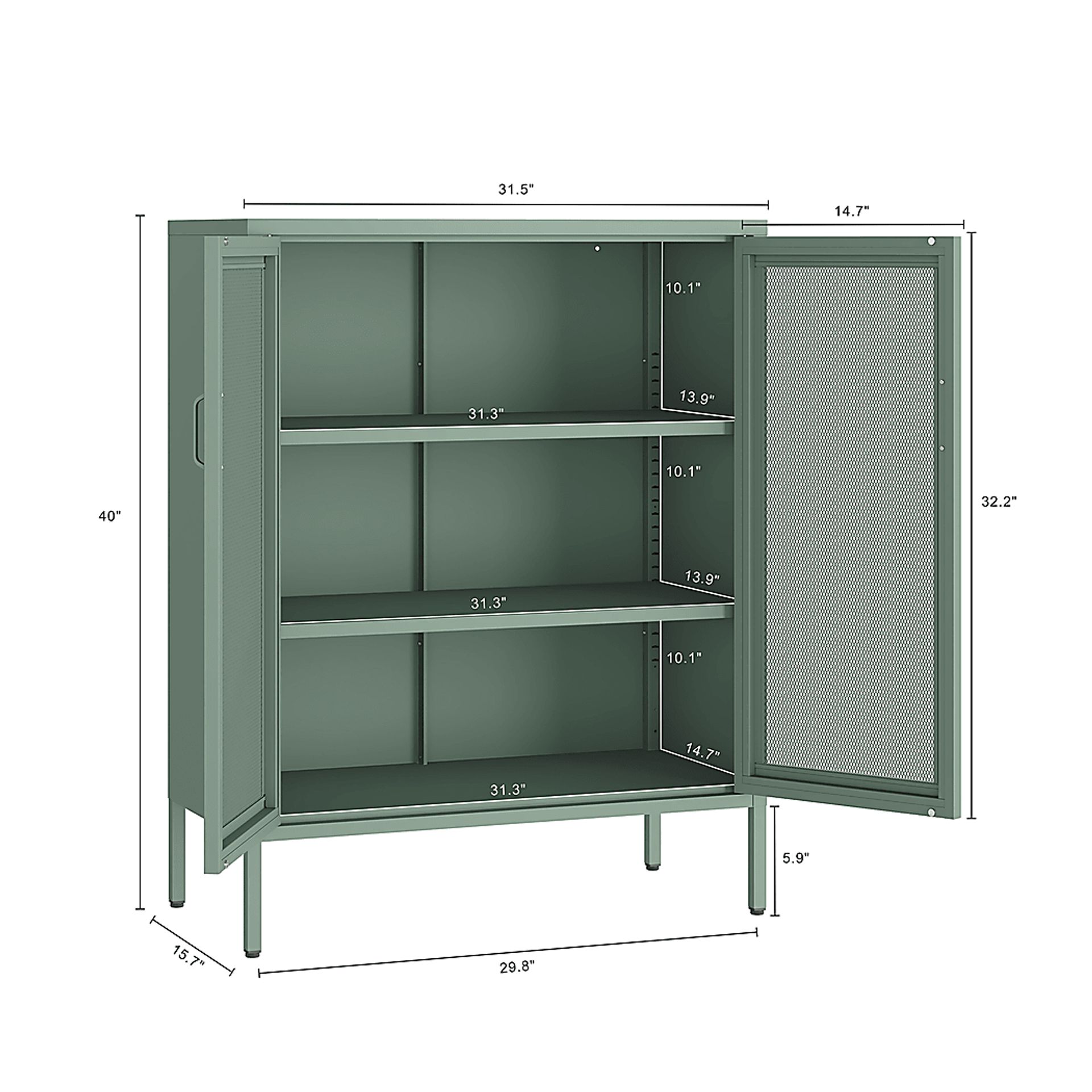 Primediany Green Accent Cabinet - Image 9