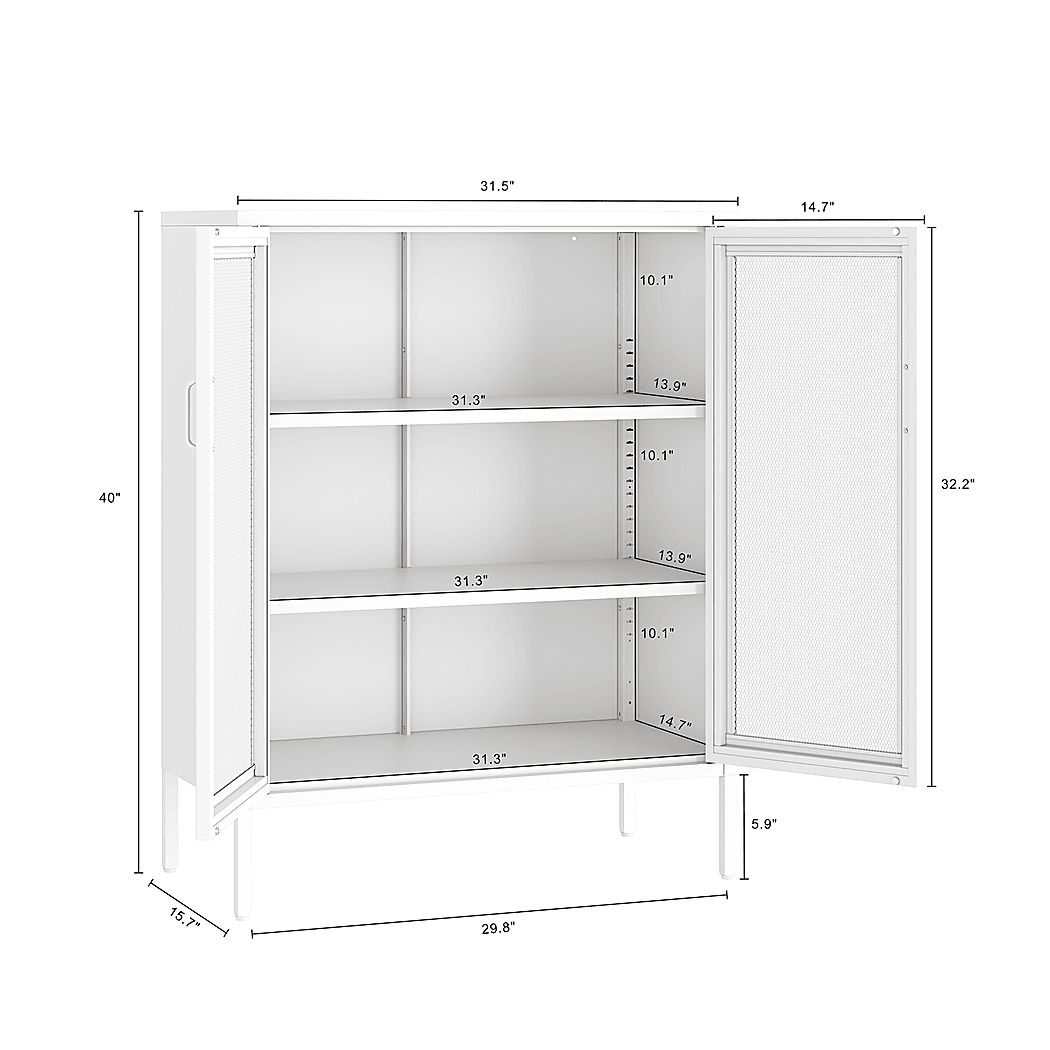 Primediany White Accent Cabinet - Thumbnail 3