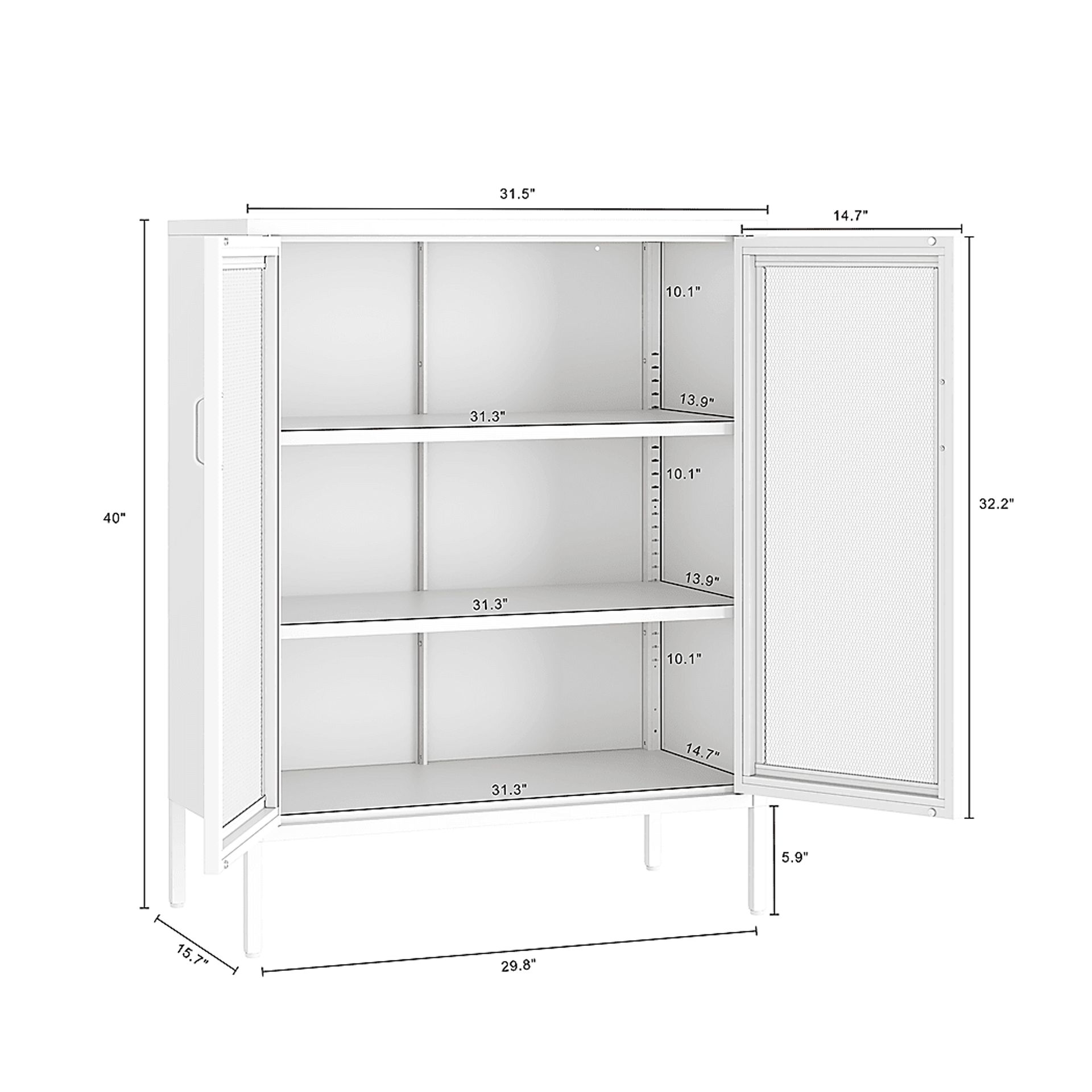 Primediany White Accent Cabinet - Image 5