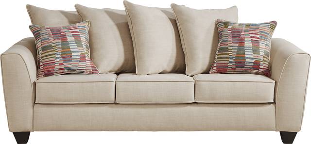 Primwell Place Beige Sofa - Thumbnail - Image 1