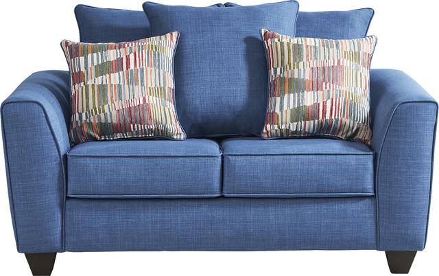 Primwell Place Blue Loveseat - Thumbnail - Image 1
