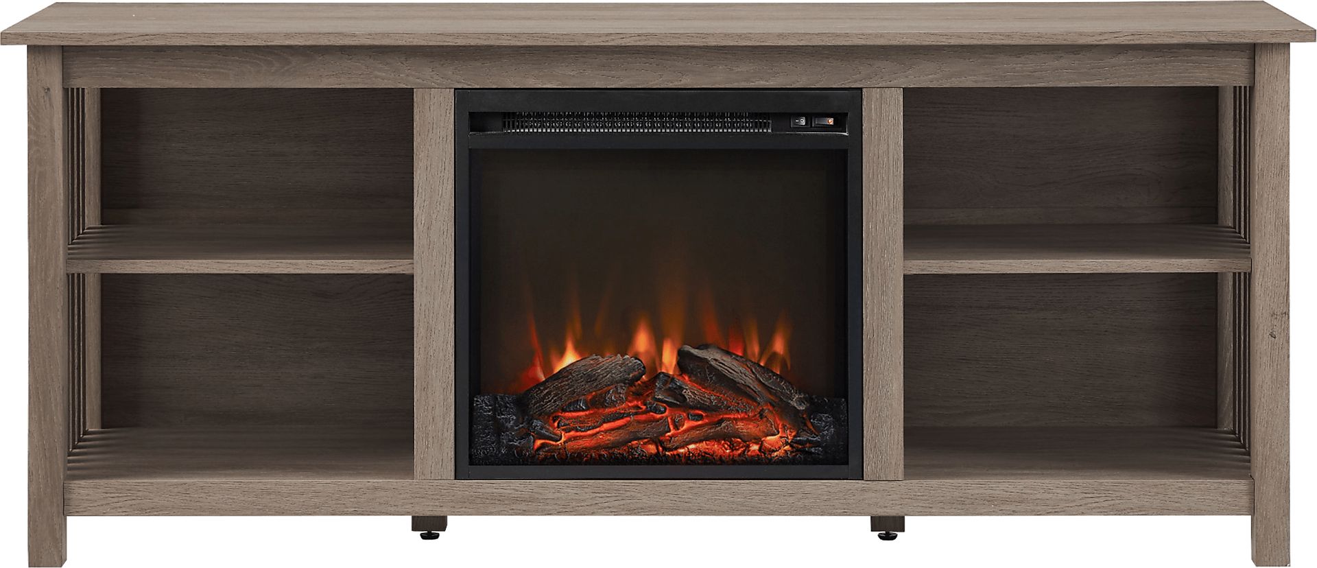 Primwood Driftwood 58 in. Console, With Electric Fireplace - Image 3