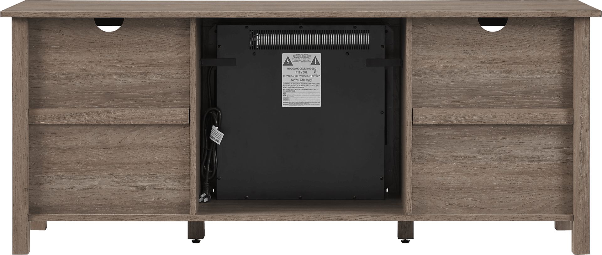 Primwood Driftwood 58 in. Console, With Electric Fireplace - Image 4