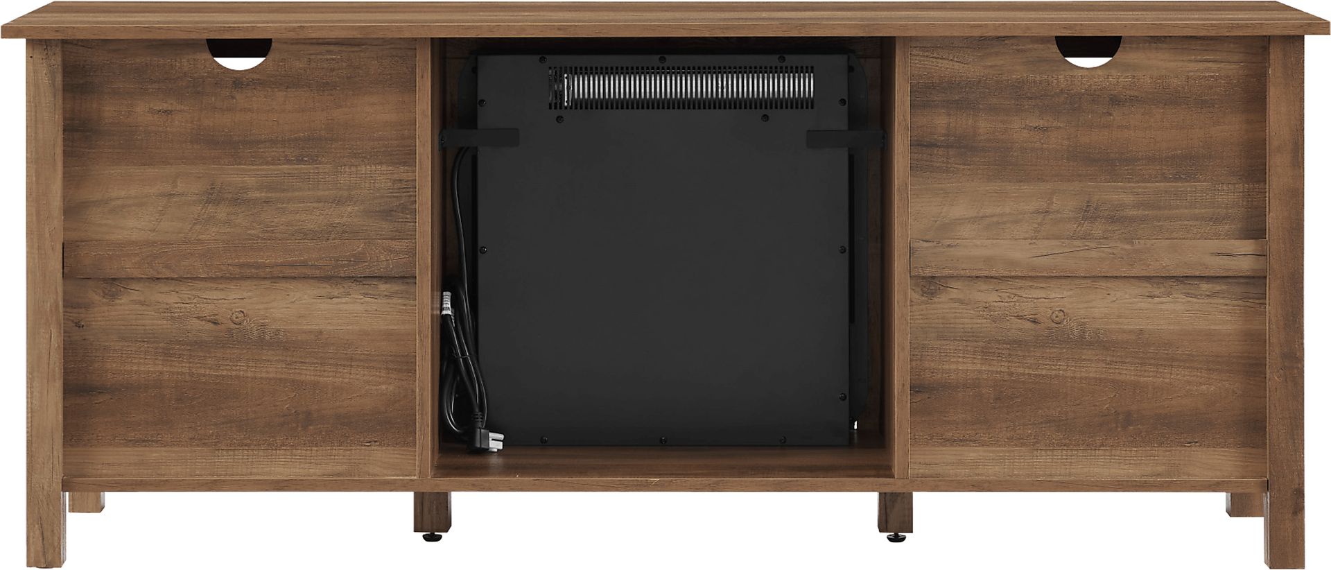 Primwood Oak 58 in. Console, With Electric Fireplace - Image 4