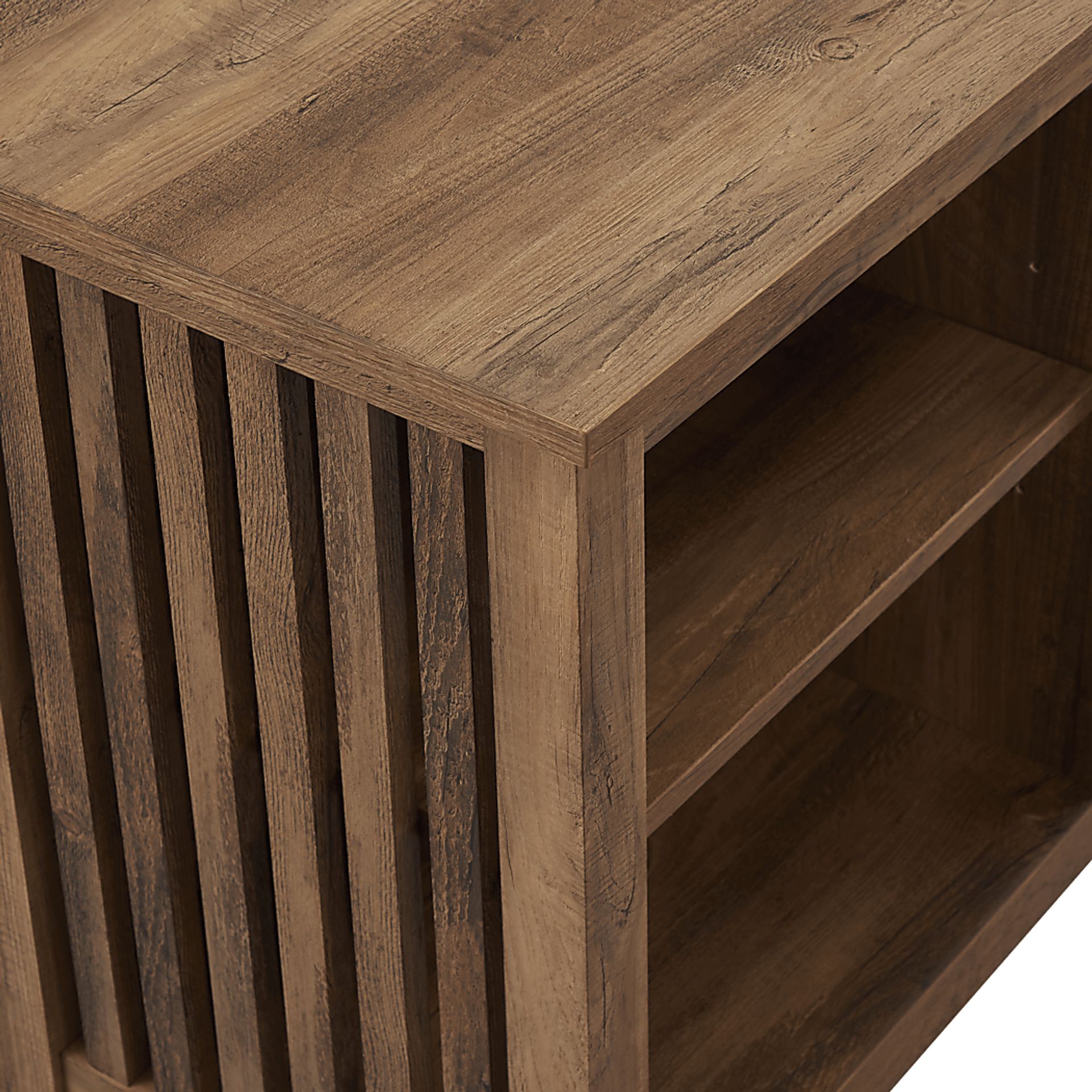 Primwood Oak 58 in. Console, With Electric Fireplace - Image 5