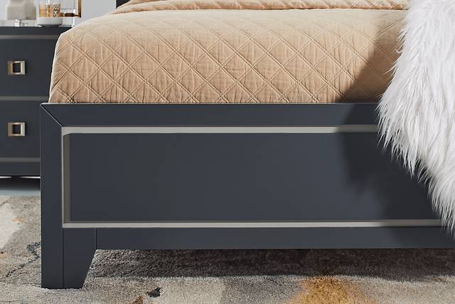 Princeton Hall Blue 5 Pc King Bedroom - Thumbnail - Image 4