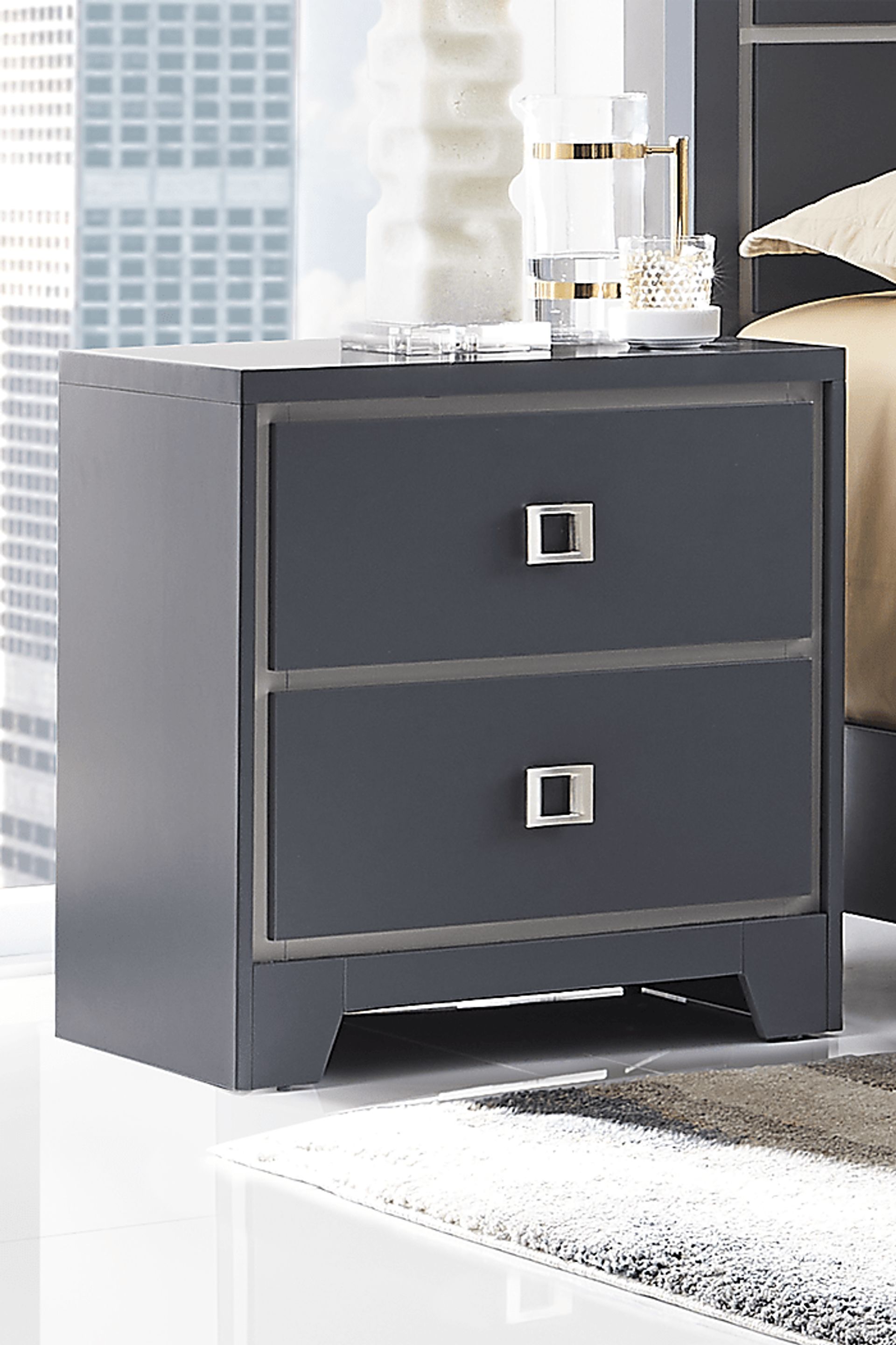 Princeton Hall Blue 5 Pc King Bedroom - Image 7