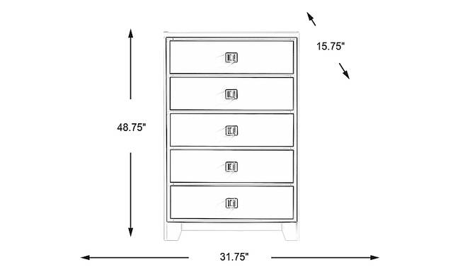Dimension Image. Please refer to the Dimension Tab on this page for dimension details.