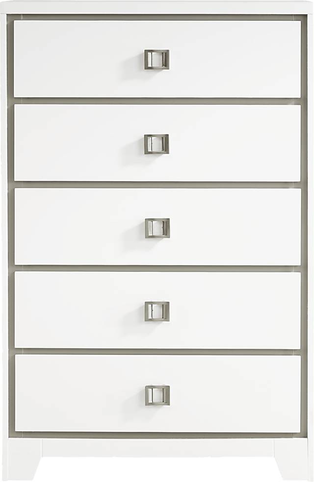 Princeton Hall White 5 Pc King Bedroom - Thumbnail - Image 5