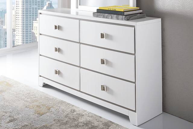 Princeton Hall White Dresser - Thumbnail - Image 2