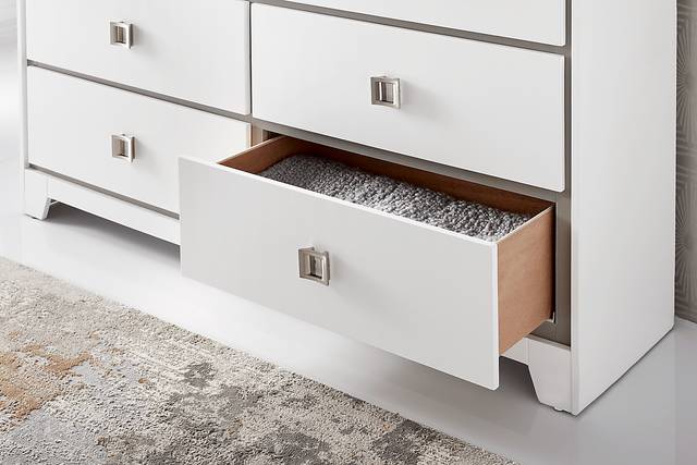 Princeton Hall White 5 Pc King Bedroom - Thumbnail - Image 9