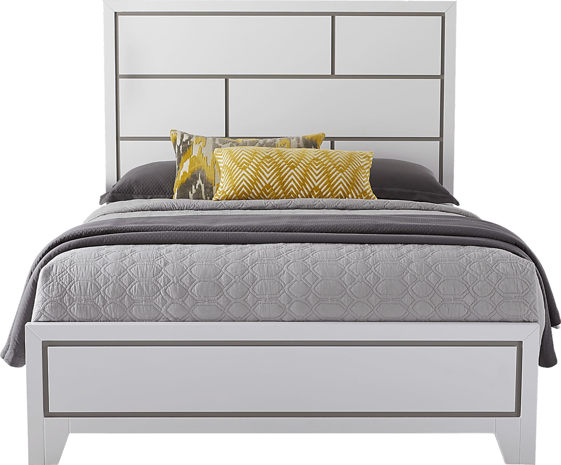 Princeton Hall White Queen Bed - Image 1