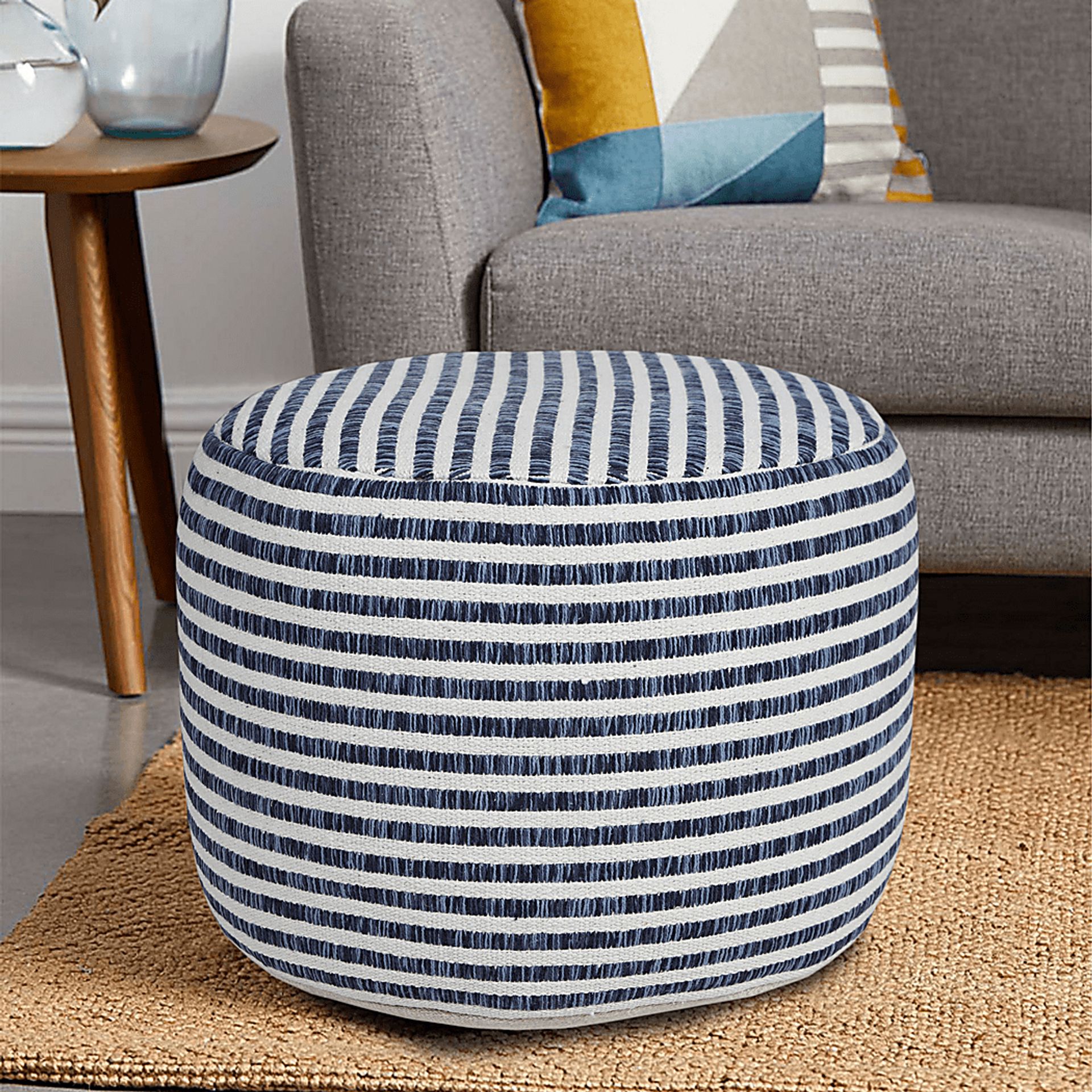 Prinloo Black/White Pouf - Image 3