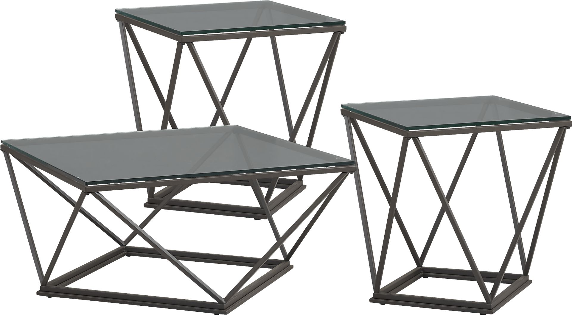 Aragon Blue Leather 7 Pc Living Room - Image 4