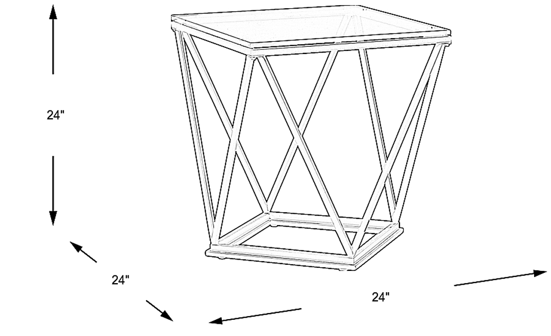 Prism Lane Black End Table