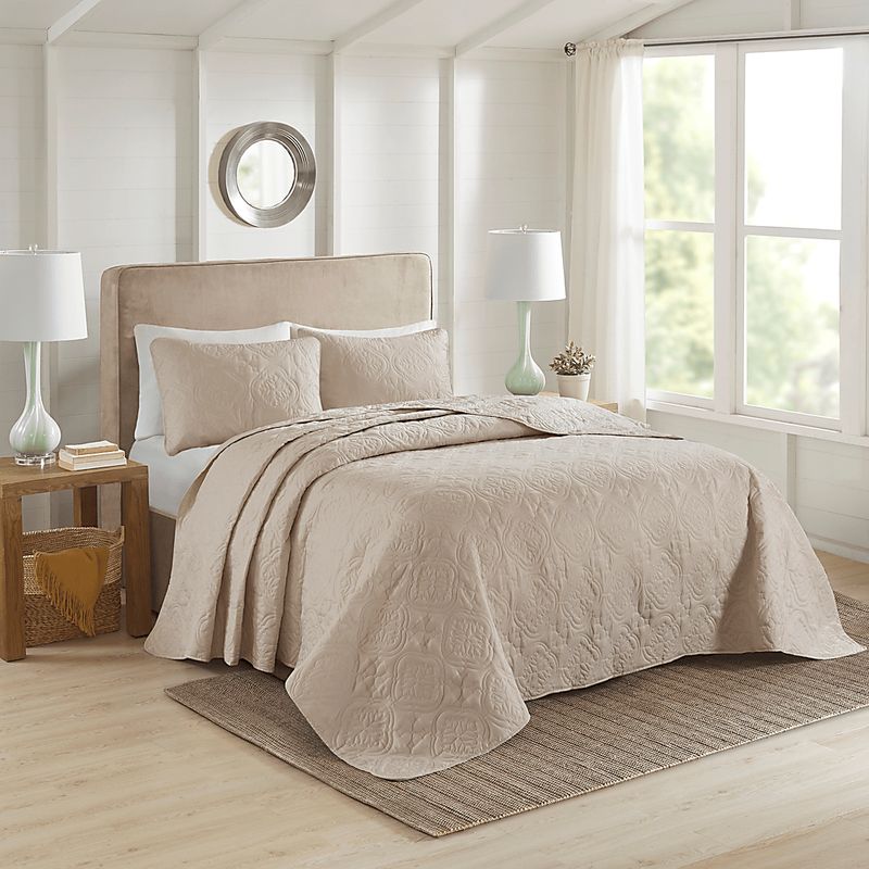 Probandt Beige 3 Pc Full/Queen Bedspread Set
