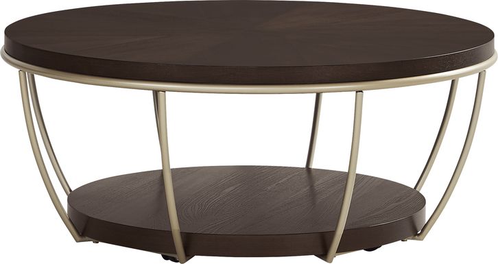 Prospect Heights Brown Cherry Finish Cocktail Table