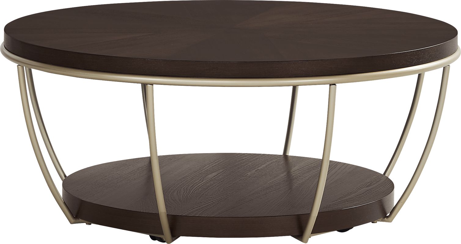 Prospect Heights Brown Cherry Finish Cocktail Table