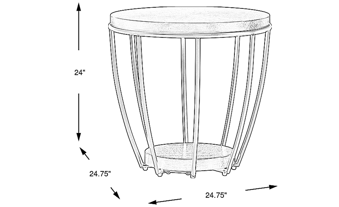 Prospect Heights Brown Cherry End Table