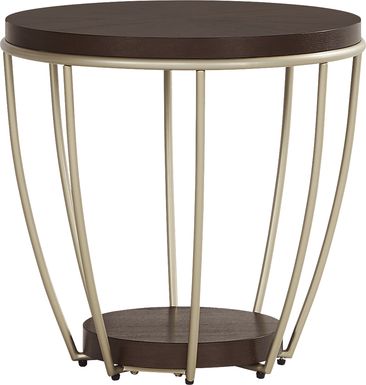 Prospect Heights Brown Cherry Finish End Table