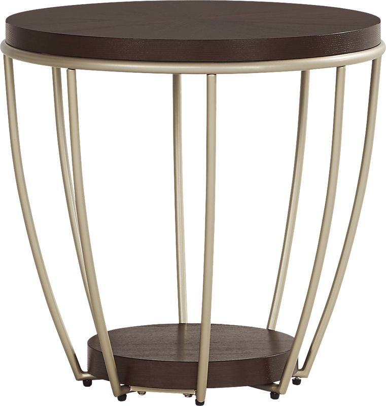 Prospect Heights Brown Cherry Finish End Table