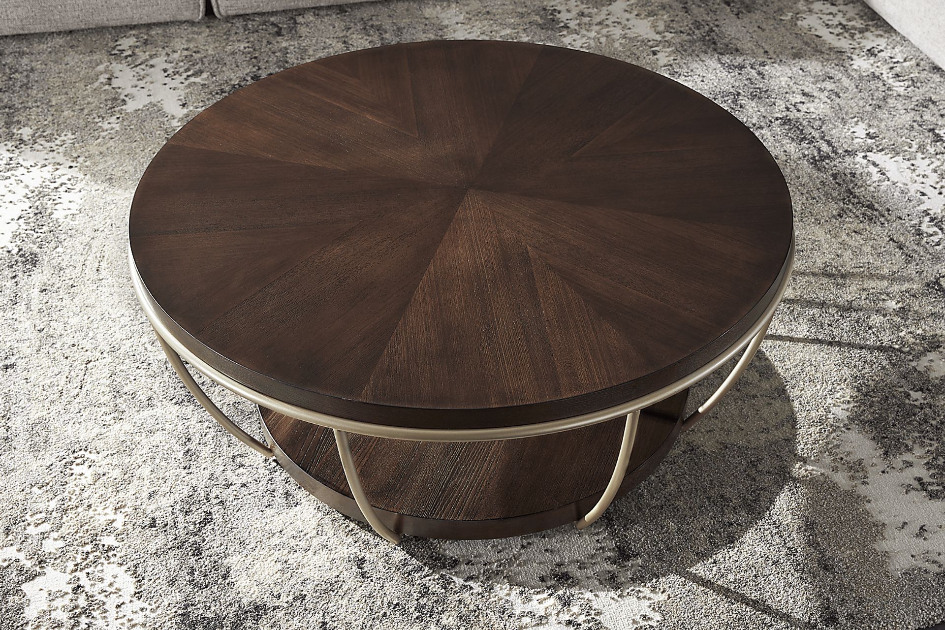 Prospect Heights Brown Cherry Finish Cocktail Table - Image 3