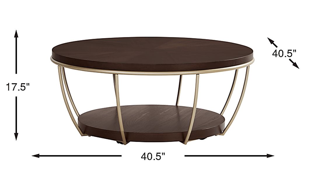 Prospect Heights Brown Cherry Finish Cocktail Table