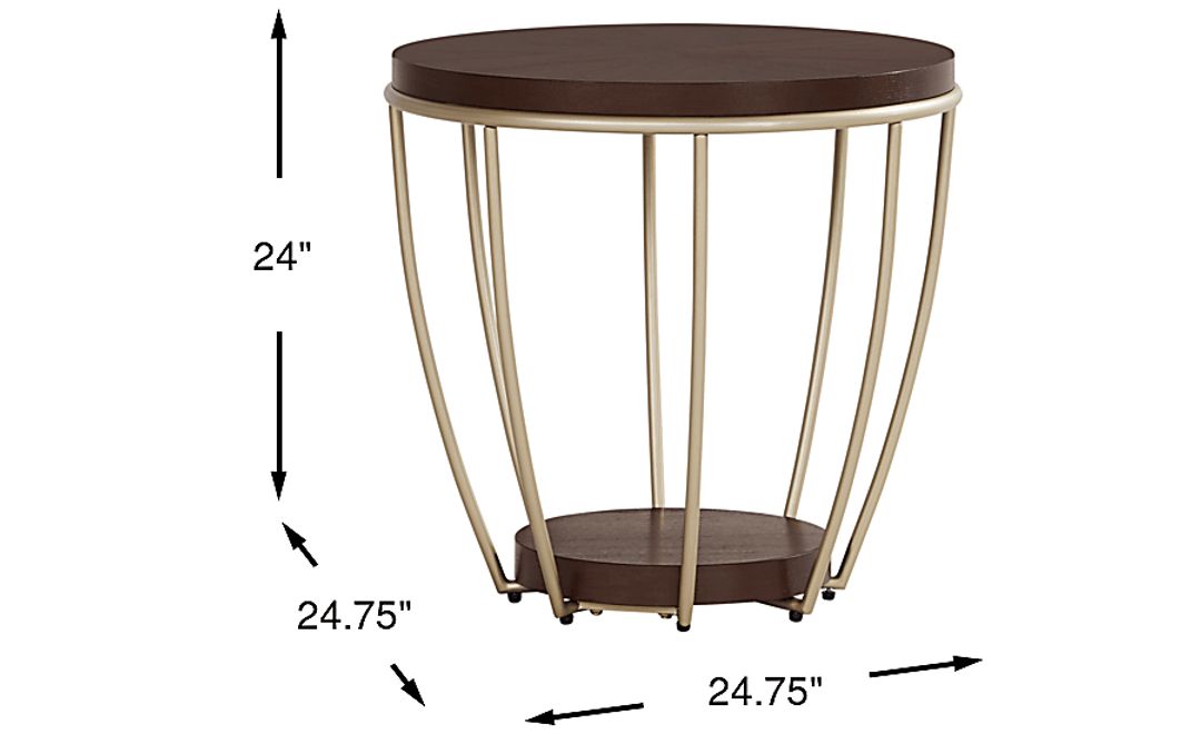 Prospect Heights Brown Cherry Finish End Table