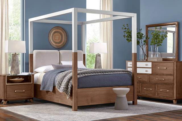 Prospect Heights Caramel 5 Pc King Canopy Bedroom - Thumbnail - Image 1