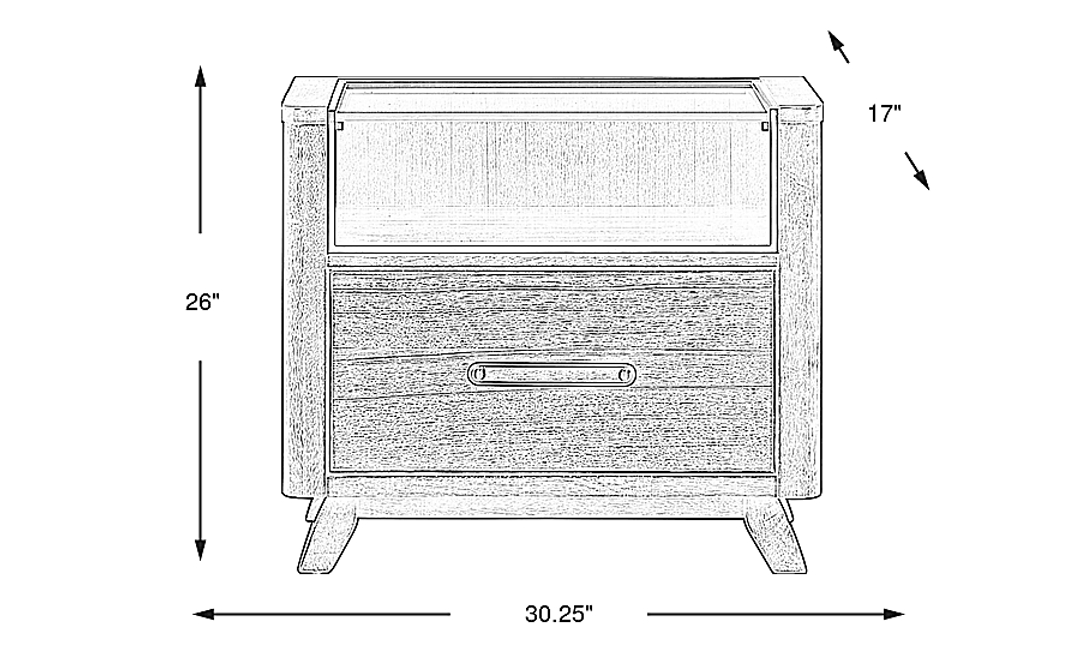 Prospect Heights Caramel Nightstand