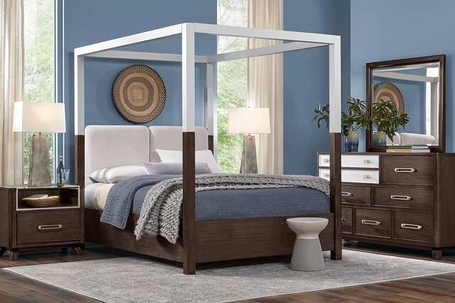 Prospect Heights Dark Brown 3 Pc King Canopy Bed - Thumbnail - Image 2