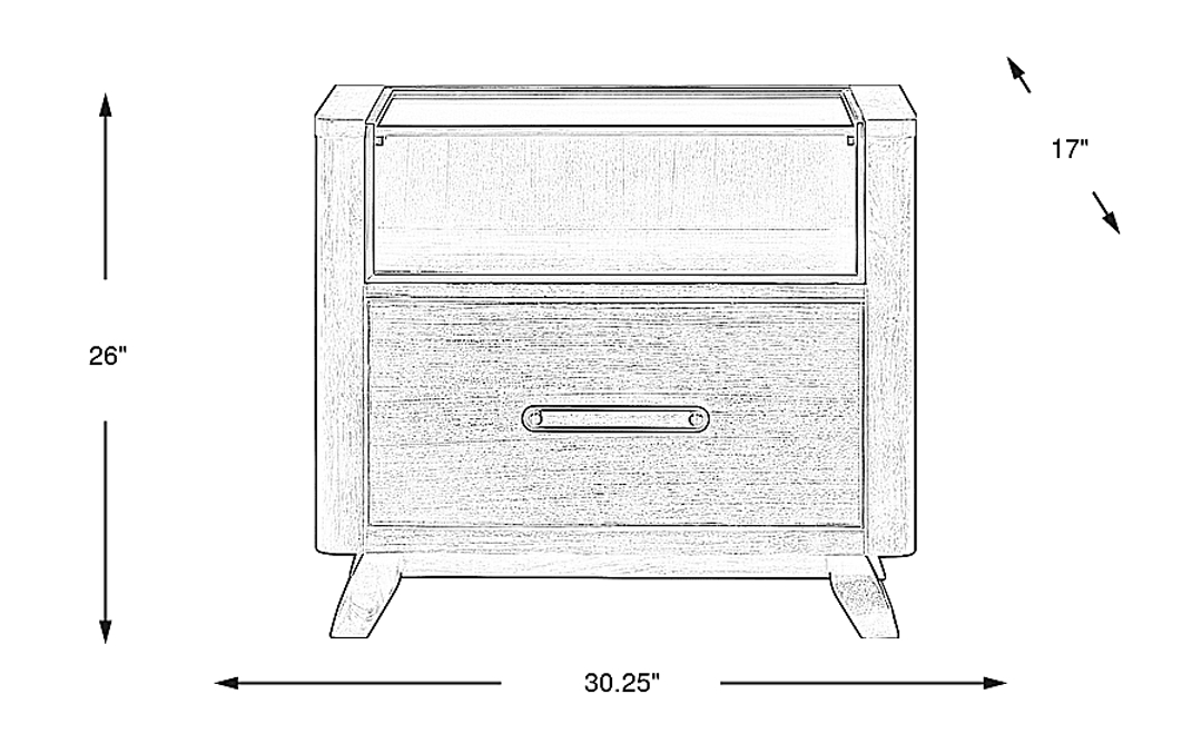 Prospect Heights Dark Brown Nightstand
