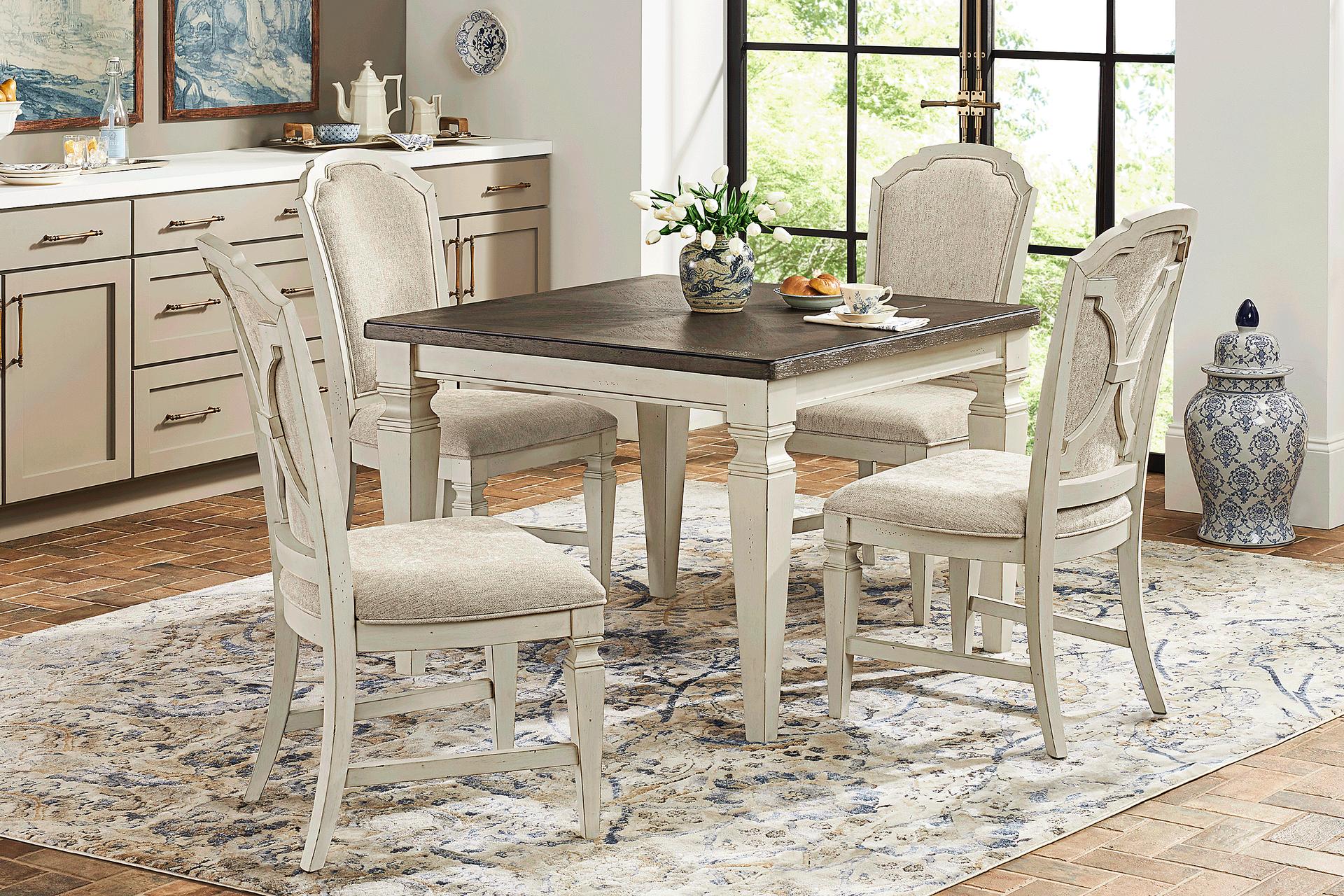 Provence Brown 5 Pc Square Dining Room