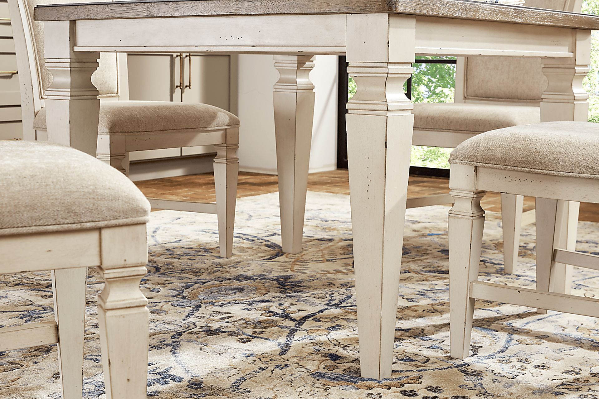 Provence Brown Square Dining Table - Image 3