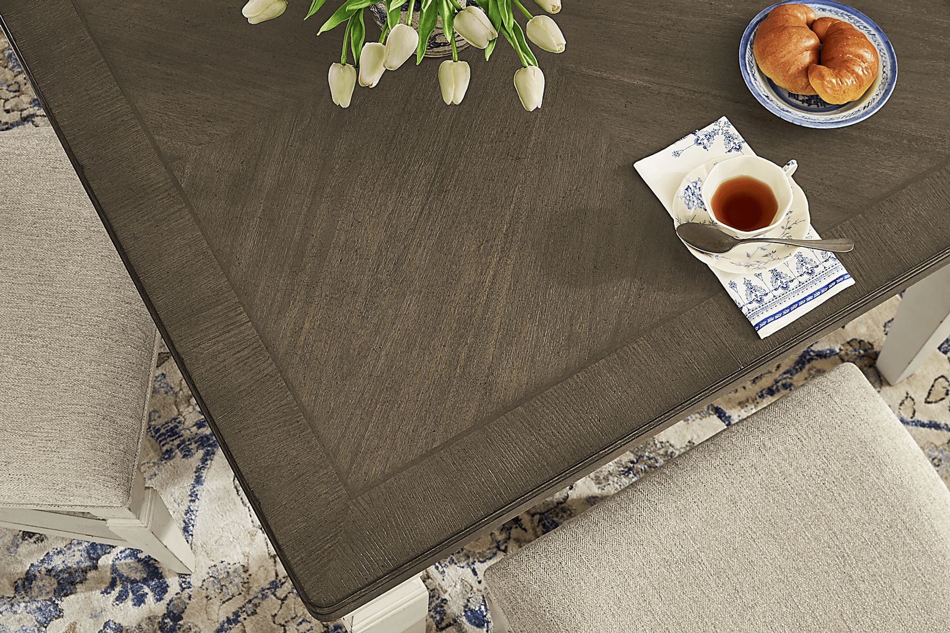 Provence Brown Square Dining Table - Image 4