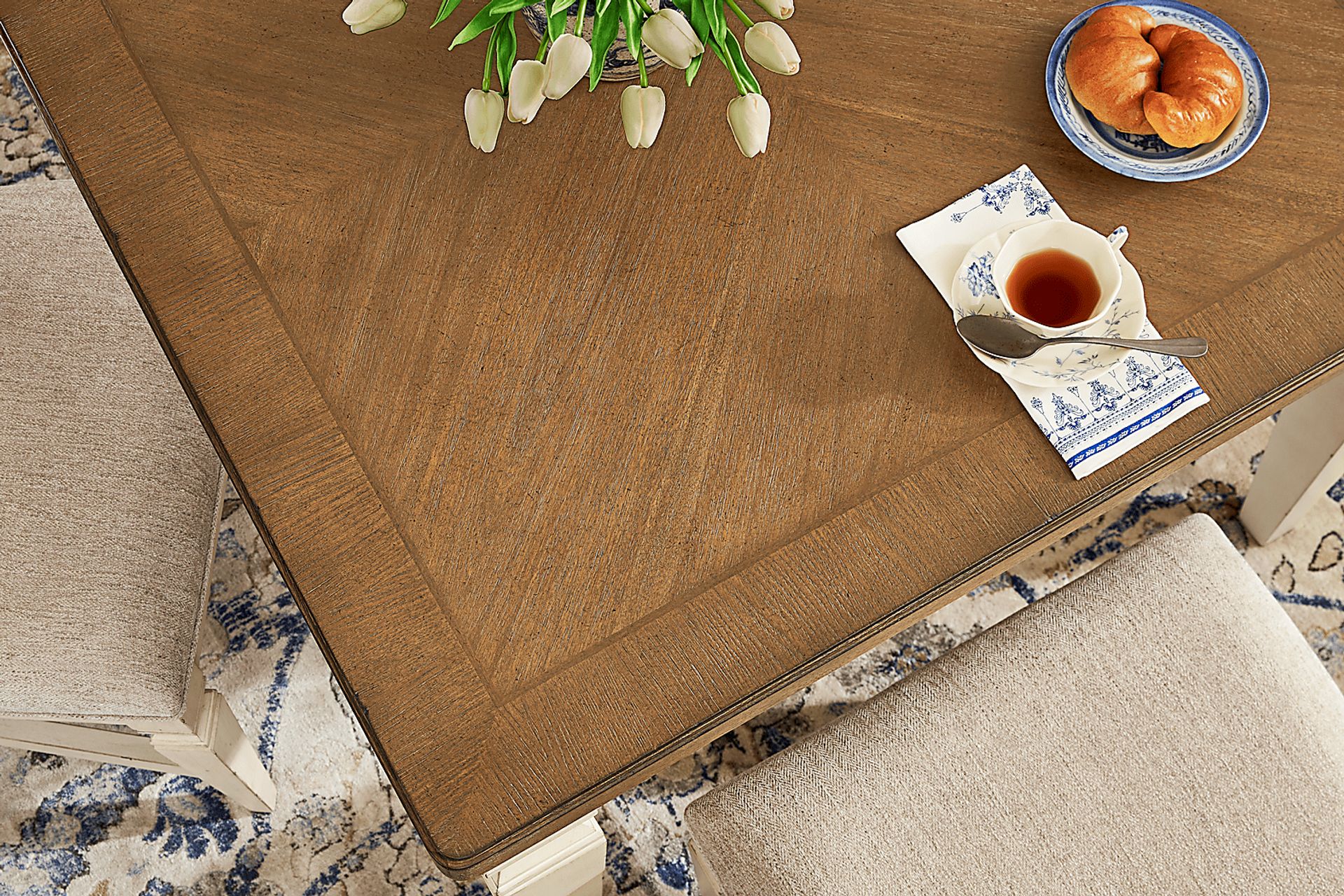 Provence Brown Square Dining Table - Image 4
