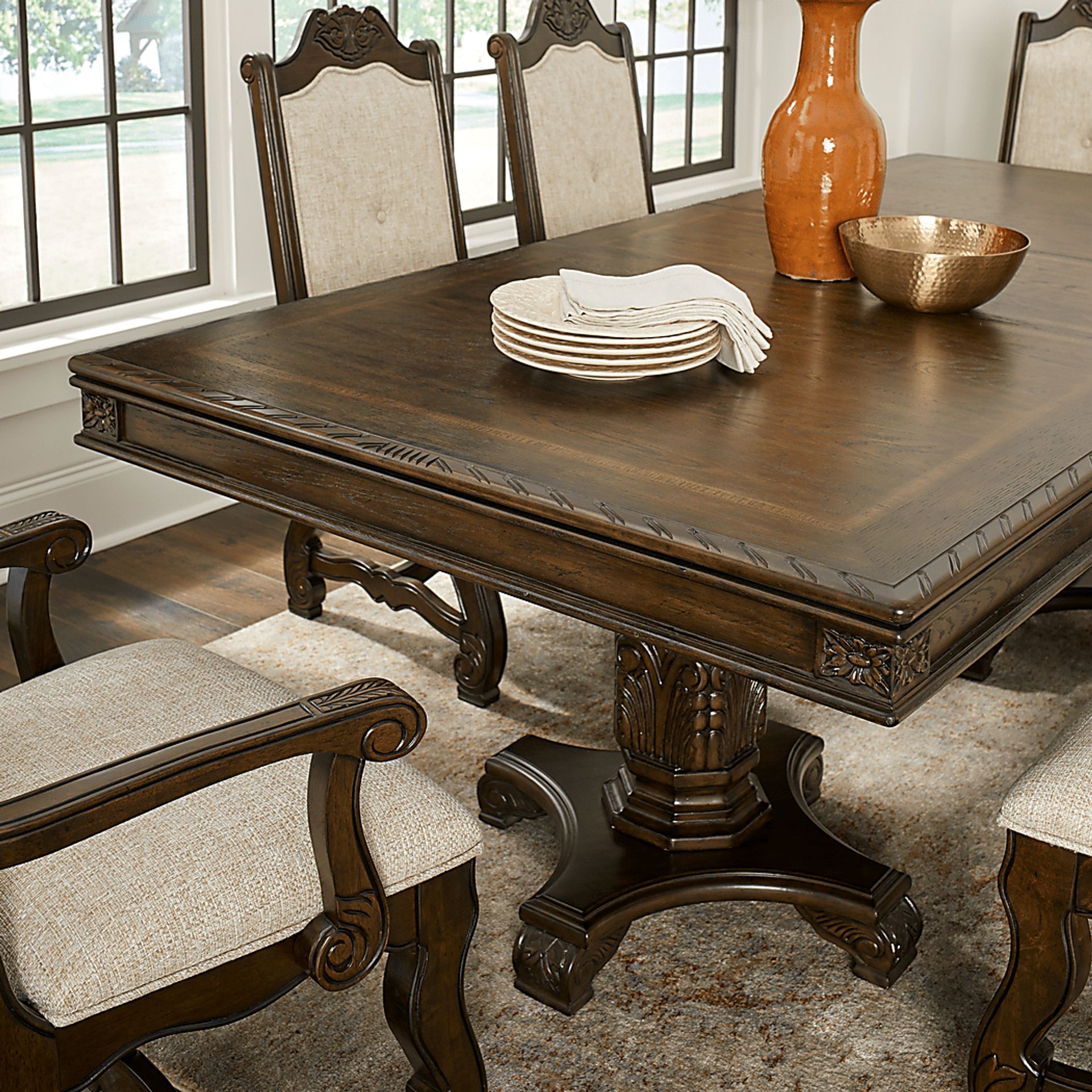 Provence Park Brown Rectangle Dining Table - Image 5